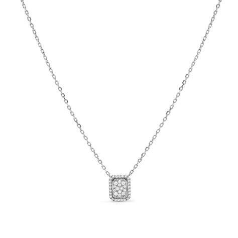 Diamond Square Pendant Necklace – JoyJewels Fine Jewelry