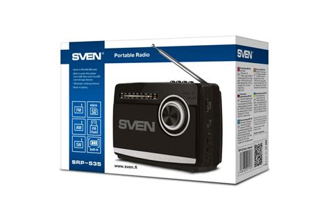 Портативный радиоприемник SVEN SRP-535 черный купить в магазине SVEN Shop