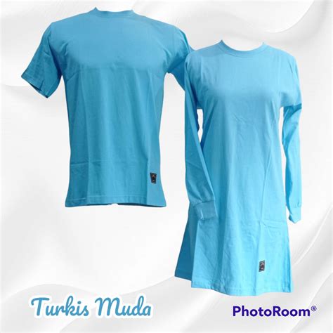 Jual S Xxxl Kaos Polos Oblong Couple Tunik Muslimah Turkis Muda Seragam