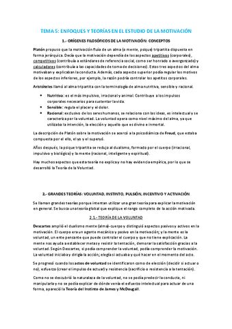 TEMA 5 Emocion Y Motivacion Pdf