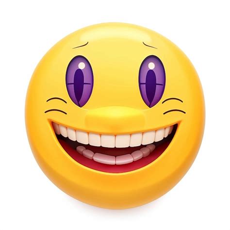 Renderización en 3D del icono del emoji de la sonrisa Foto Premium