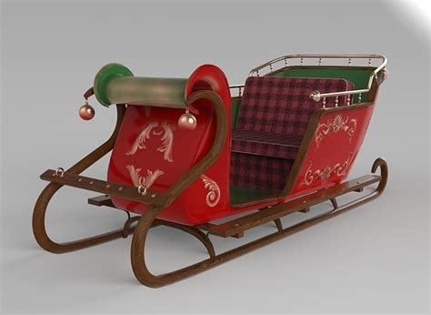 3D model Santas Sleigh VR / AR / low-poly | CGTrader