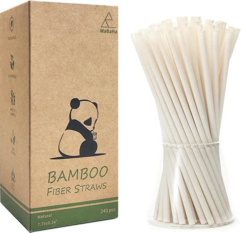 Bamboo Fiber Drinking Straws Biodegradable Bamboo Drinking