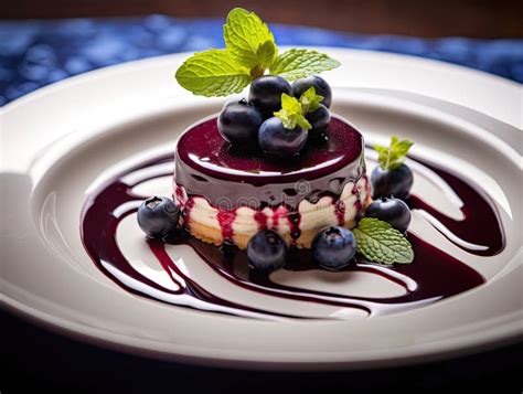 Blueberry Panna Cotta Fruit Pannacotta Creamy Italian Dessert