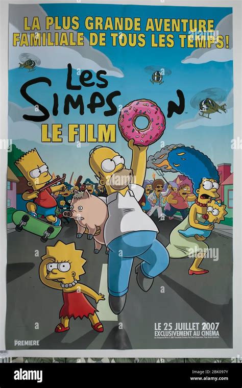 The Simpsons movie French-language poster Stock Photo - Alamy