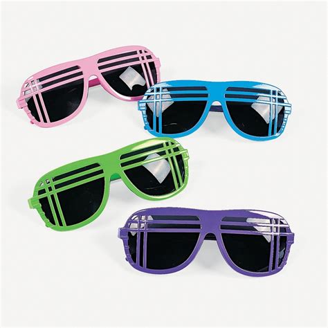 80s Neon Sunglasses - 12 Pc. | Neon sunglasses, Novelty sunglasses, 80s ...