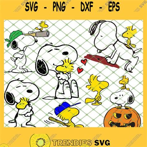 Snoopy Woodstock Svg Png Dxf Eps Svg Cut Files Svg Clipart Silhouette