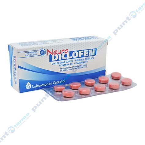 Neuro Diclofen Diclofenac Sodico 50 Mg Caja De 20 Comprimidos