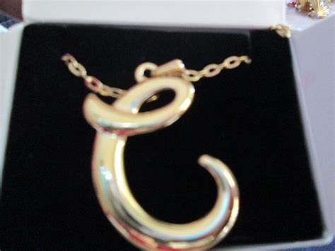 Vintage Avon Initial Pendant C Long Initial Is New In