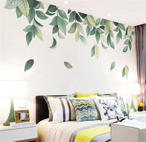 Fresh Green Medium Leaf Vinyl Wall Sticker Wall Decal Art Decor