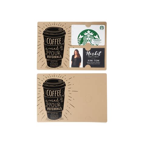 SET of Coffee Gift Card and Business Card Holder Greeting - Etsy