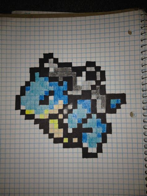 Blastoise Pixel Art Grid