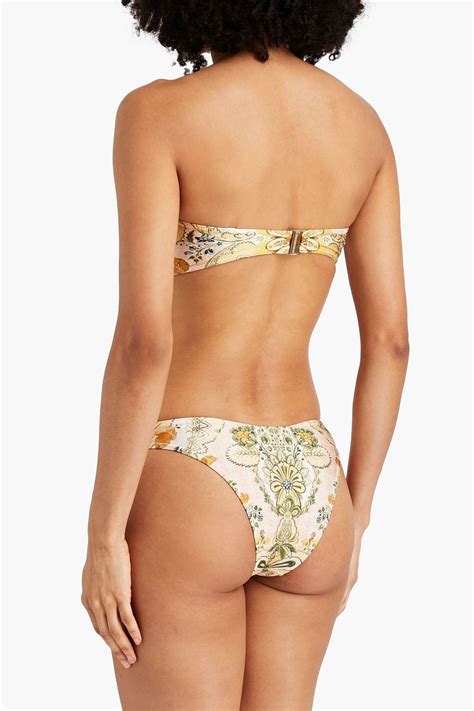 Zimmermann Floral Print Bandeau Bikini The Outnet