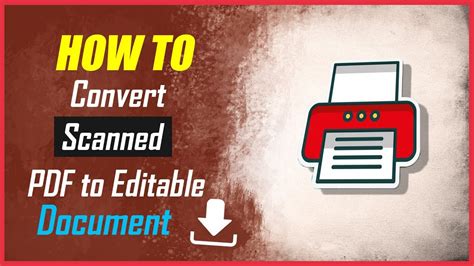 Scanned Document To Editable Pdf