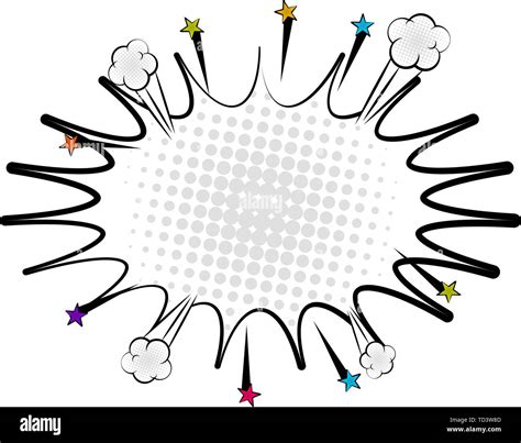 Comic Bubble Chat With Explosion Effect Vector Stock Vector Image