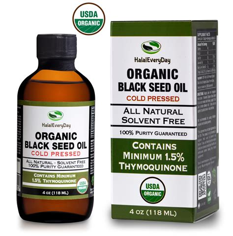 Halaleveryday Black Seed Oil 4 Oz 118ml Usda Organic 100 Pure And Natural Cold Pressed Cumin