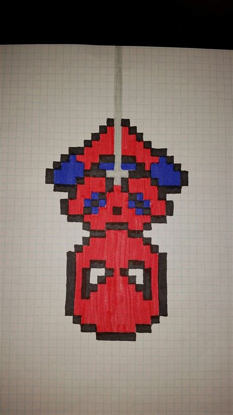 Spiderman pixel art Dibujitos sencillos Dibujos fáciles Dibujos en