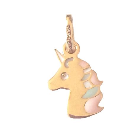 Pendentif Enfant Fille Licorne En Argent Plaqu Or Cha Ne