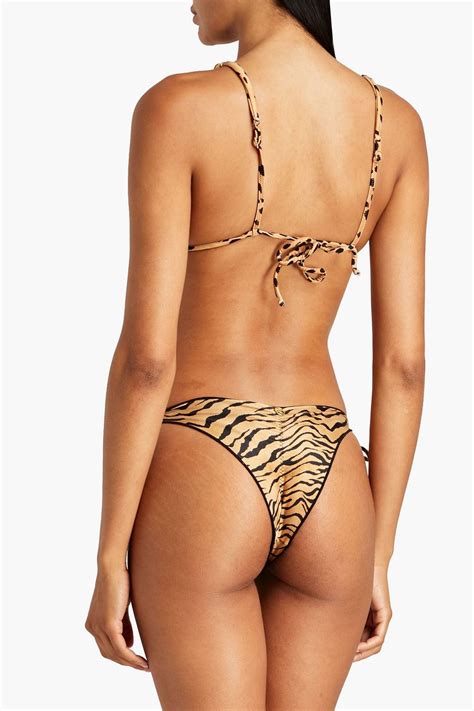 Vix Paula Hermanny Knotted Leopard Print Bikini Top The Outnet