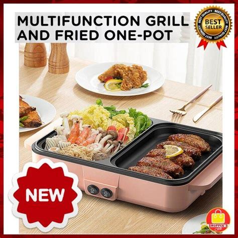 Cute Pink Korean Samgyup Multifunction Electric Hot Pot Grill Griller