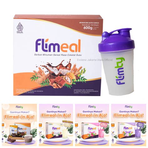 Jual Flimeal Meal Replacement Coklat Isi 12 Sachet By Flimty Halal