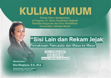 Prodi S Pendidikan Sejarah Uns Selenggarakan Kuliah Umum Dosen Tamu