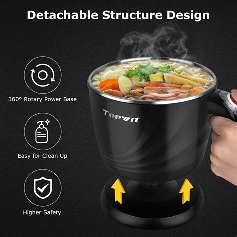 Topwit Electric Hot Pot Mini Electric Cooker Noodles Cooker Electric