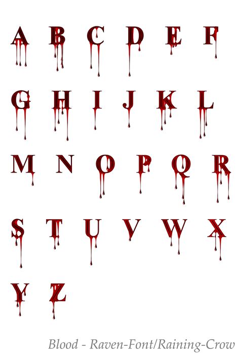 Stock Font 1 Blood By Raven Fonts On Deviantart