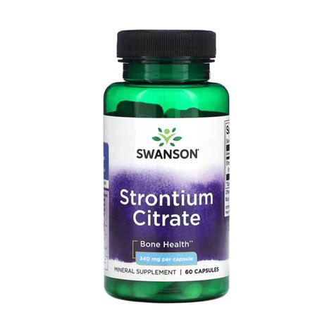 Strontium Citrate Bone Maker 340 Mg Swanson 60 Capsule