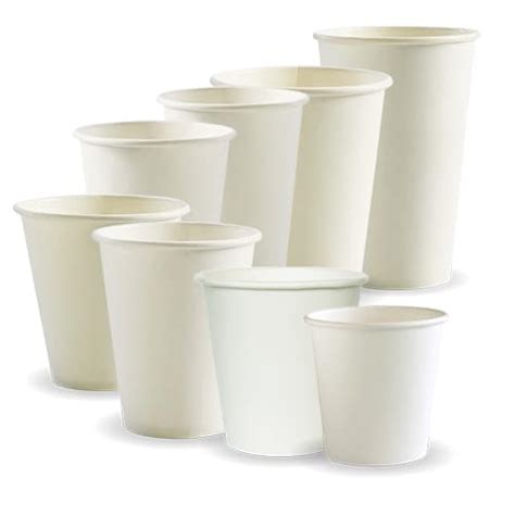 BioPak White Single Wall Hot Cups RapidClean NZ