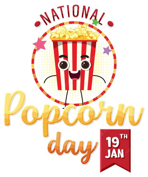 Premium Vector National Popcorn Day Banner Design