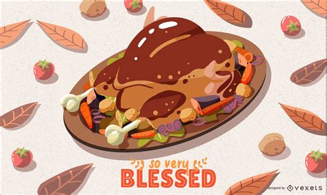 Thanksgiving Dinner Illustration Vector Download