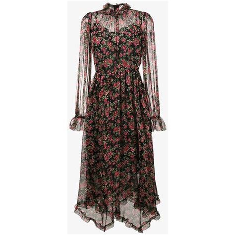 Dolce And Gabbana Rose Print Maxi Dress €2810 Liked On Polyvore