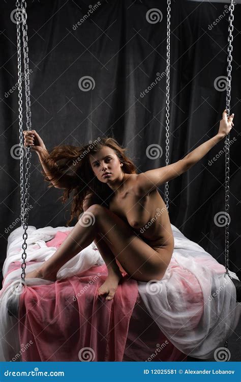 Nude Woman On Swing Stock Image Image Of Holdings Innocence 12025581