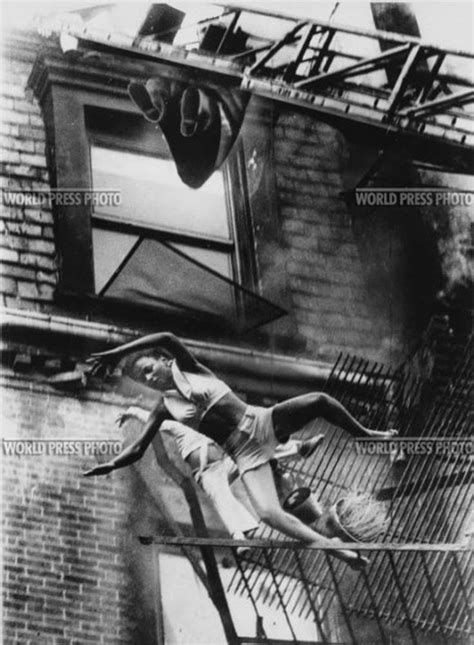 A Mother And Her Daughter Falling From A Fire Escape 1975 Fire Escape Firefighter Pictures Fire