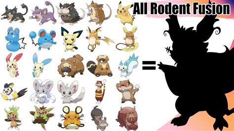 All Rodent Pokémon Fusion Gen 1 8 All Eeveelutions Fusion Max S