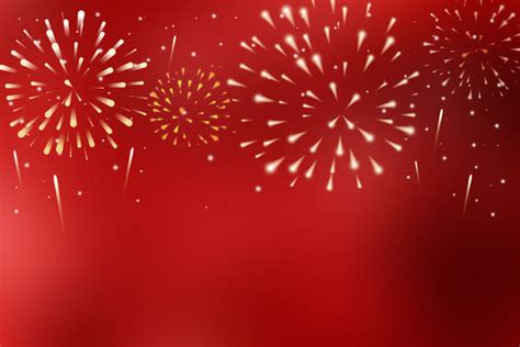 Red Fireworks Background