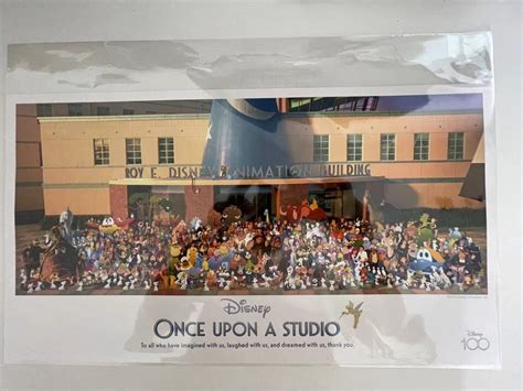 Disney Once Upon A Studio Lithograph Disney 100 Cast Member Exclusive