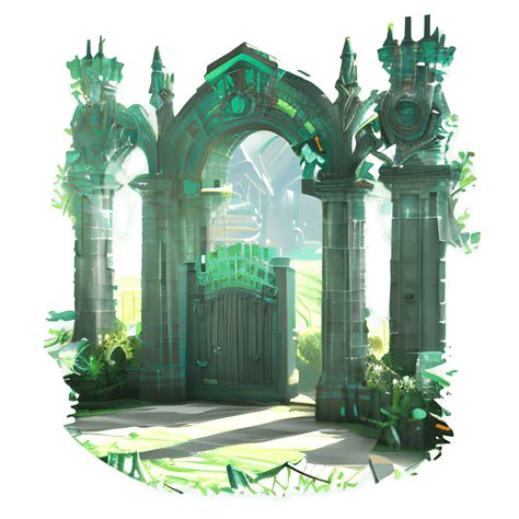 Emerald City Gates In Watercolor · Creative Fabrica