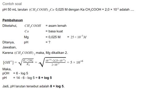 Hidrolisis Garam Materi Kimia Kelas 11