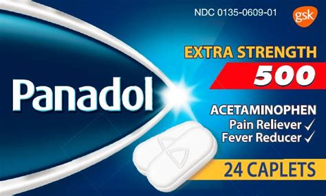 Dailymed Panadol Extra Strength Acetaminophen Tablet Film Coated