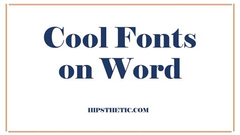 Cool Fonts on Word - Hipsthetic