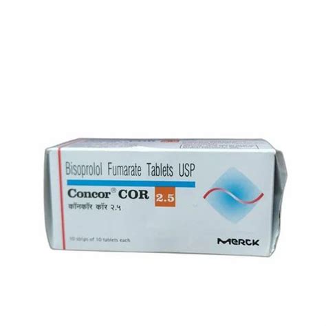 CONCOR 2 5mg BISOPROLOL FUMARATE 2 5Mg At Rs 70 Strip Bisoprolol