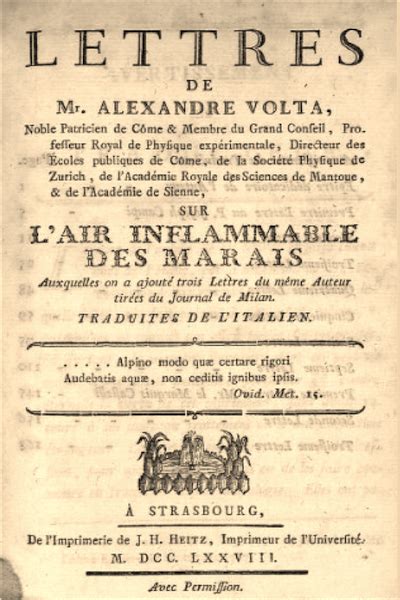 Œuvres de Alessandro Volta L Histoire est un roman