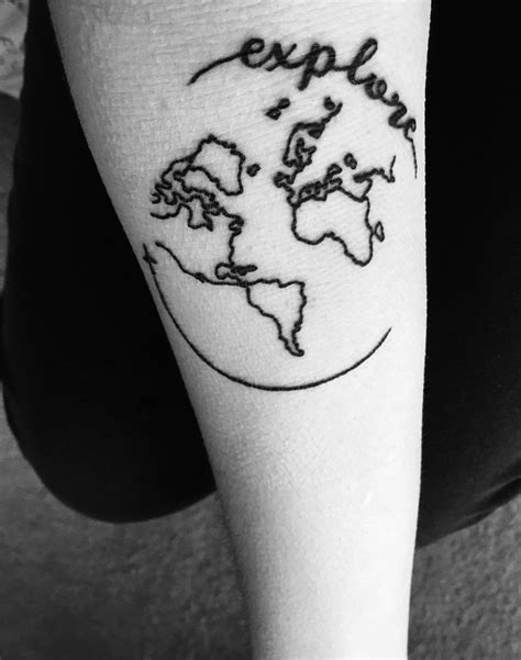 Small world tattoo! #travel #explore #tattoo #world | World tattoo ...