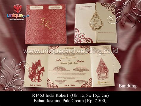 Undangan Pernikahan Indri Robert Unique Card Wedding Invitation Produk