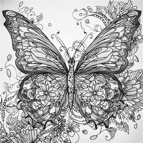 Butterfly Coloring Pages for Adults Coloring Page for Adult Printable ...