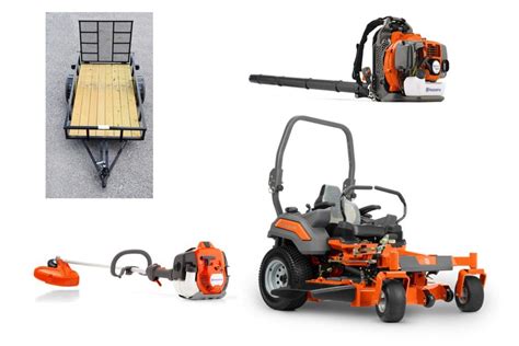 HH617 Husqvarna Mower Bundle - Z548 Zero Turn 350BT Blower 6x10 Utility ...