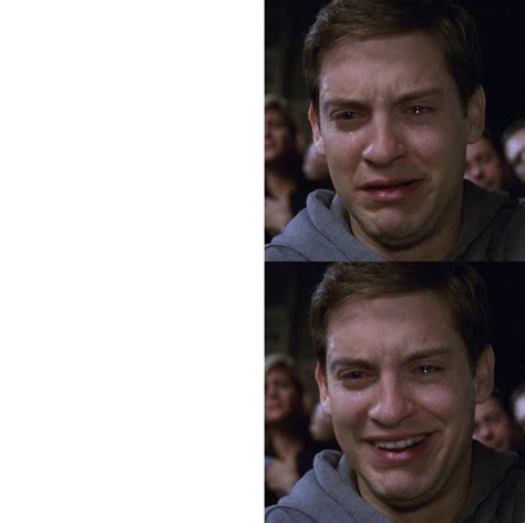 Crying and laughing Tobey Maguire : r/MemeTemplatesOfficial