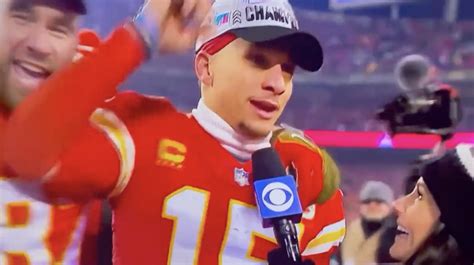 Video: Patrick Mahomes' Postgame Interview With CBS Goes Viral - The Spun